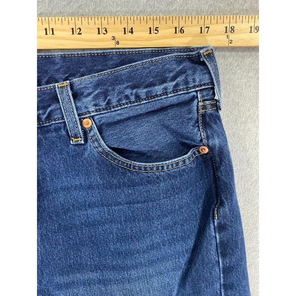 Levis 501 Jeans Mens 36x36 (34x33.5)‎ Blue Denim Straight Button Premium Big E
